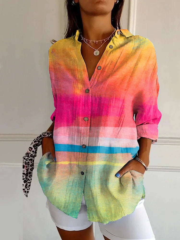 IRIS | COLORFUL COLLARED BLOUSE