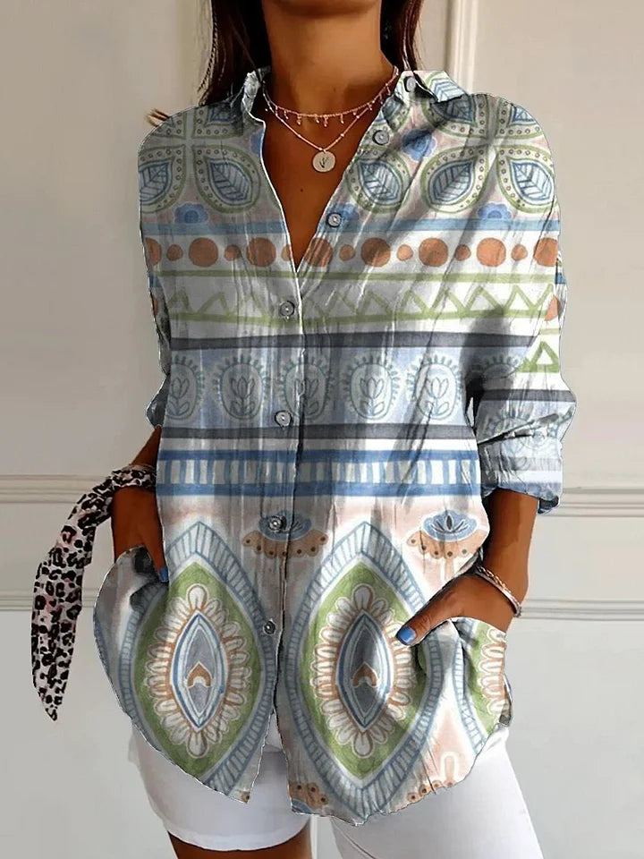 MAE | COLORFUL COLLARED BLOUSE