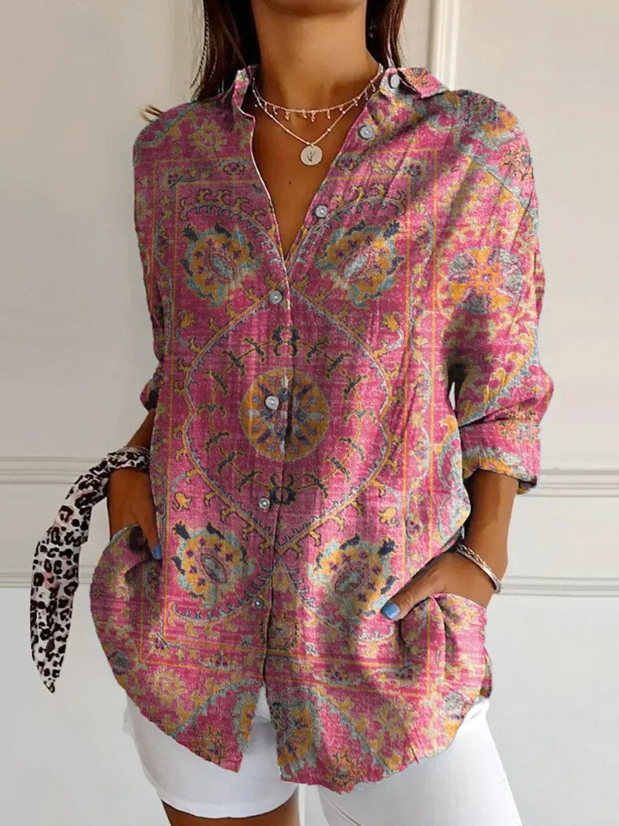 ROWY | COLORFUL COLLARED BLOUSE