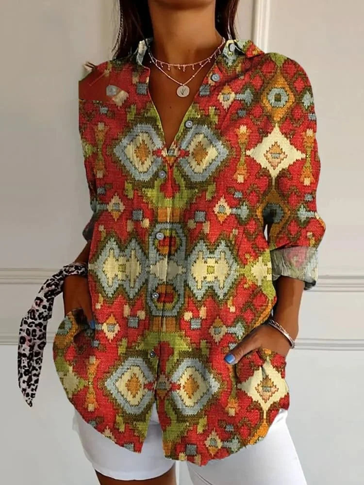 REMI | COLORFUL COLLARED BLOUSE
