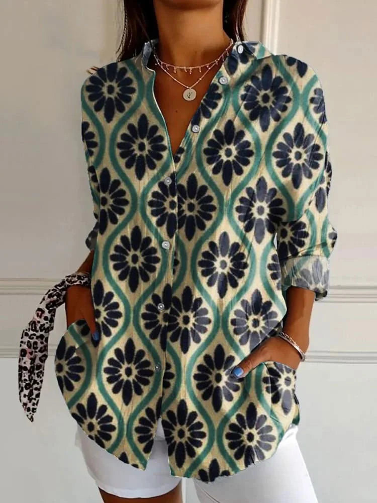 ISLA | COLORFUL COLLARED BLOUSE