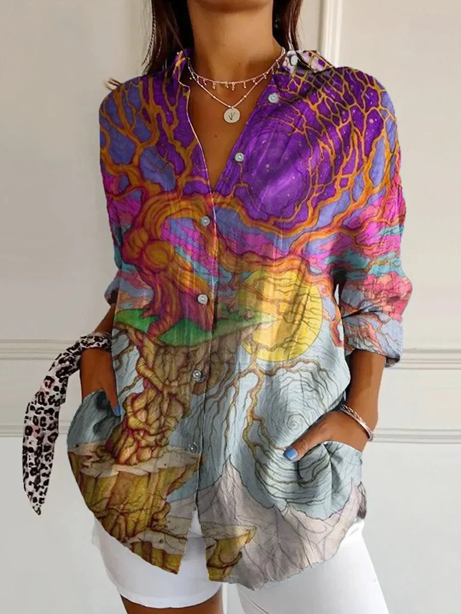 SIENNA | COLORFUL COLLARED BLOUSE