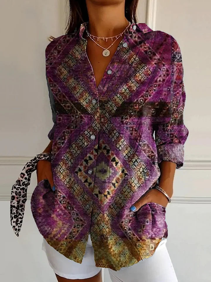 ASHLEY | COLORFUL COLLARED BLOUSE