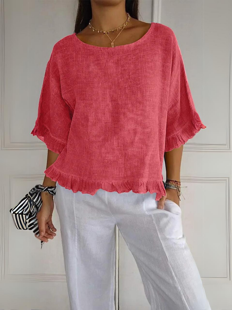 Lena | Cotton And Linen Blouse