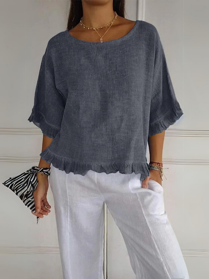 Lena | Cotton And Linen Blouse