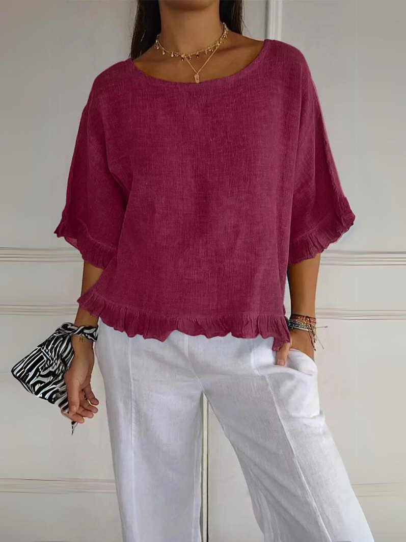 Lena | Cotton And Linen Blouse