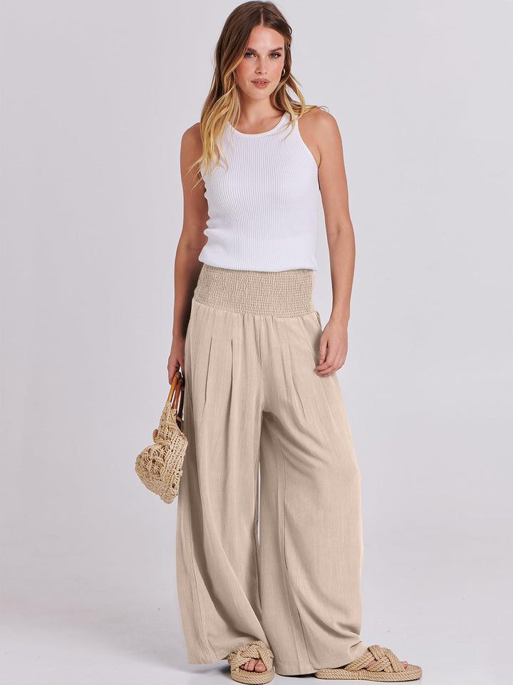 Agathe | Linen High-Waist Lounge Pants