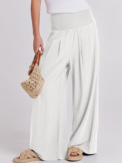 Agathe | Linen High-Waist Lounge Pants