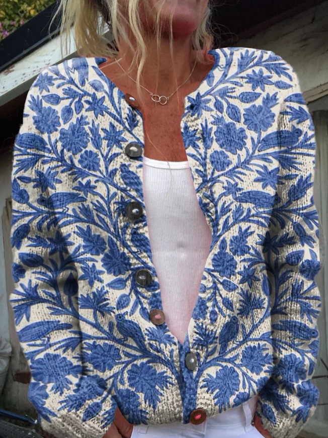 Lowri | Flower print Cardigan