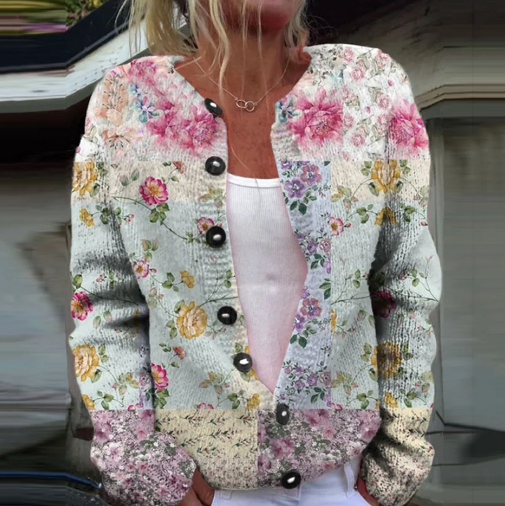 Lowri | Flower print Cardigan