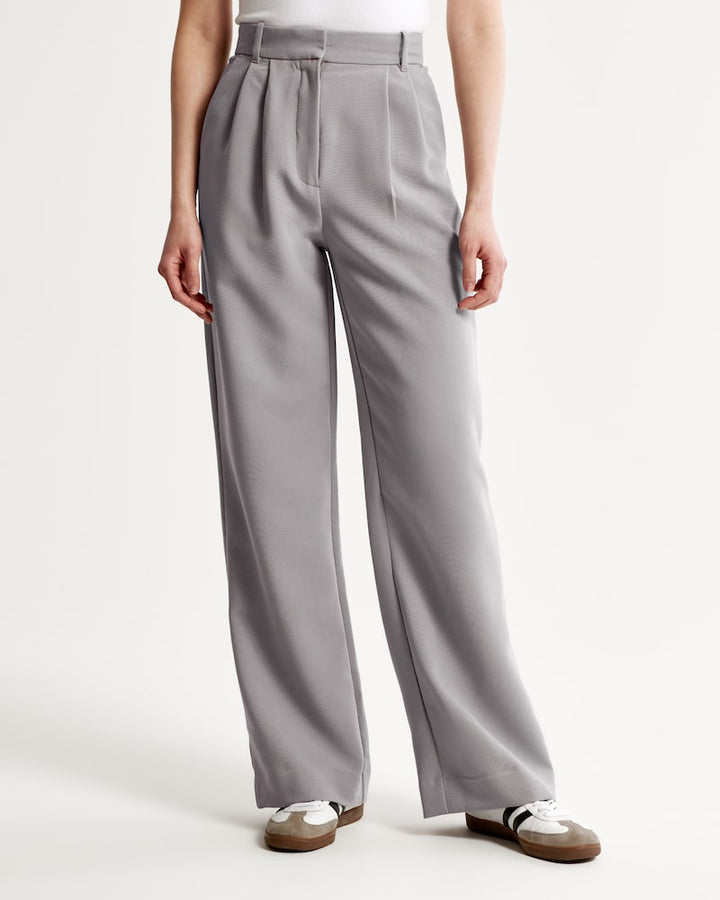 Lena | Stone Wide-Leg Pants.