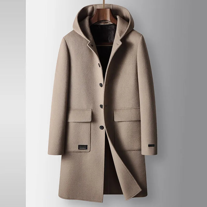 Kevin | Hooded Wool Overcoat