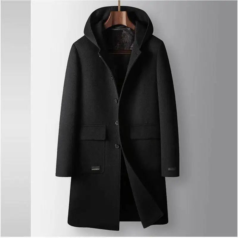 Kevin | Hooded Wool Overcoat