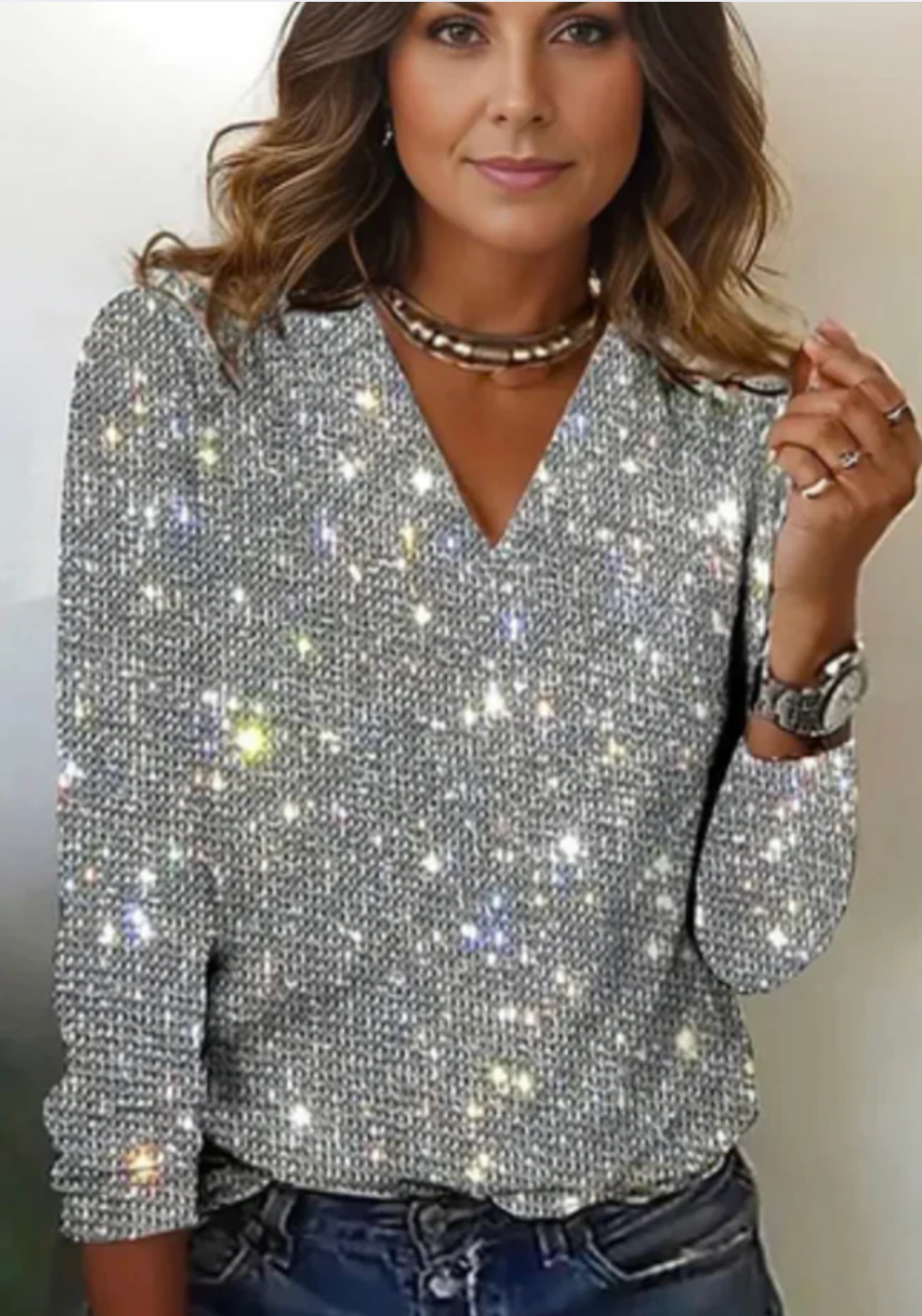 Joyce | Sparkle Sensation V Neck