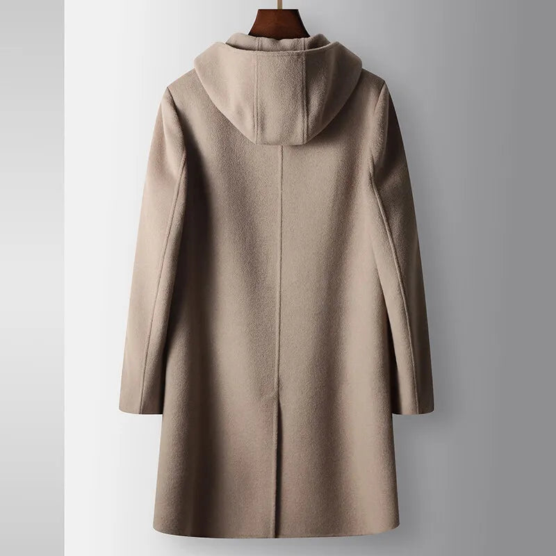 Kevin | Hooded Wool Overcoat