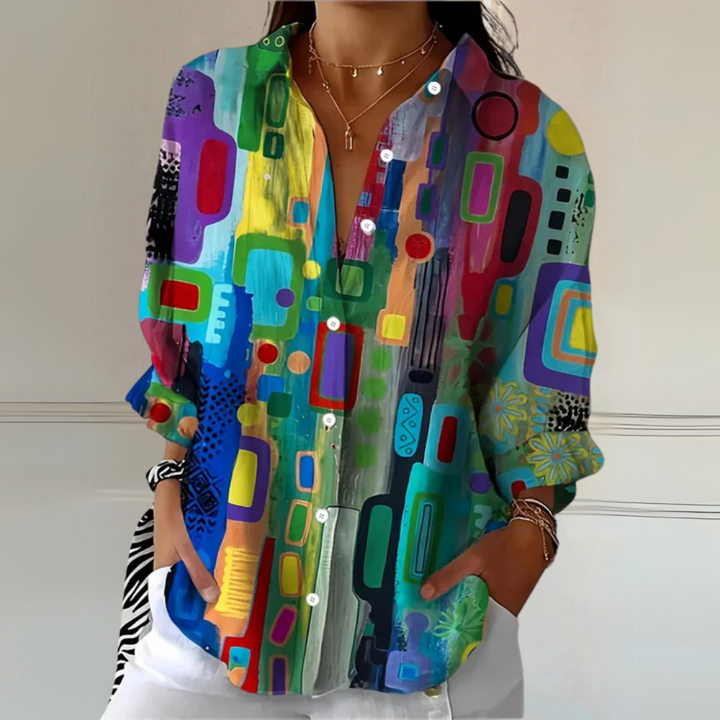 NEDA | ELEGANT COLORFUL BLOUSE