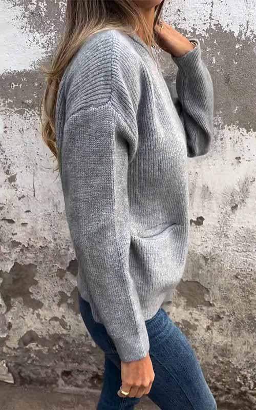 Elisa | Cozy Zip Knit Cardigan